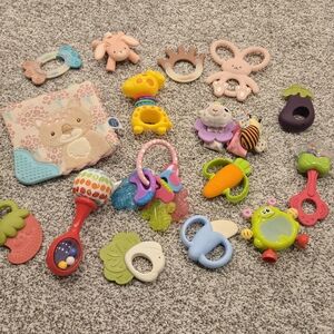 Colorful Baby Rattle and Teether Set
